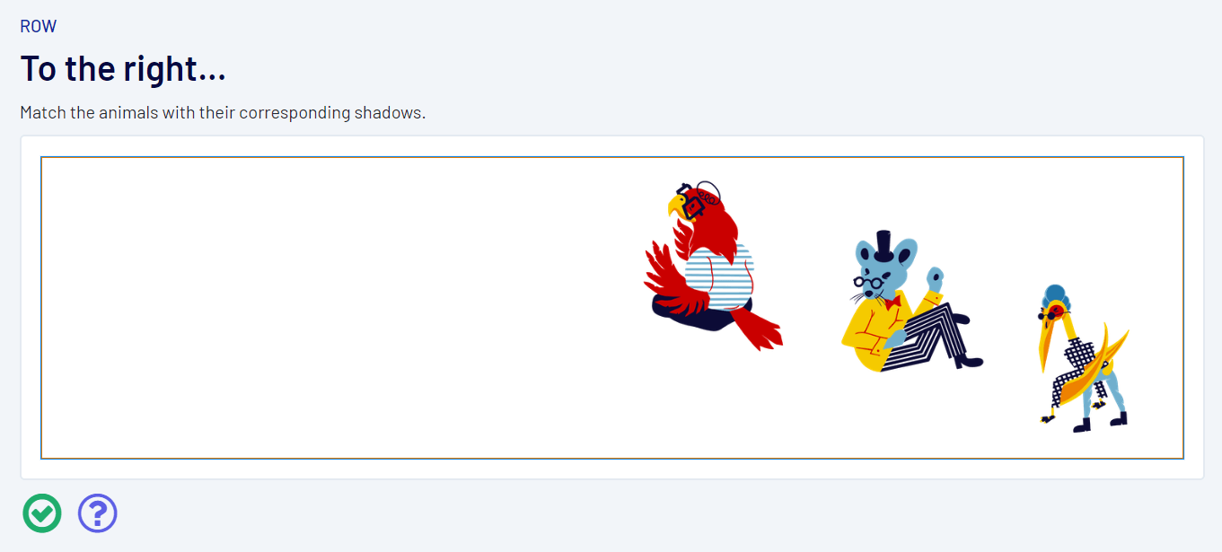 To the right...の答え
