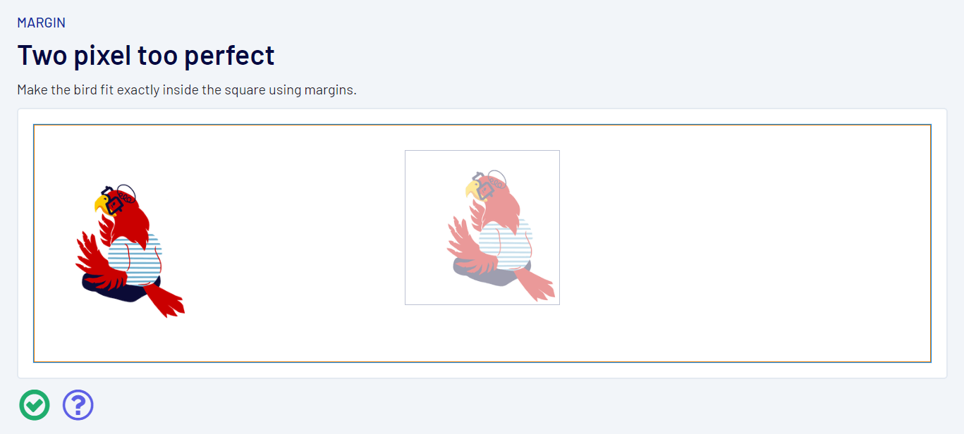 Two pixel too perfect