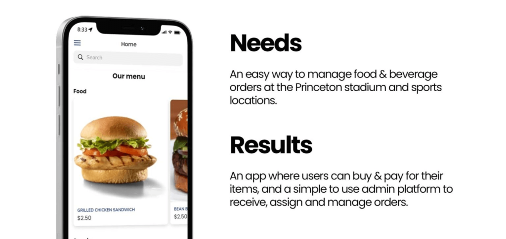 Princeton Concessions – Delivery App