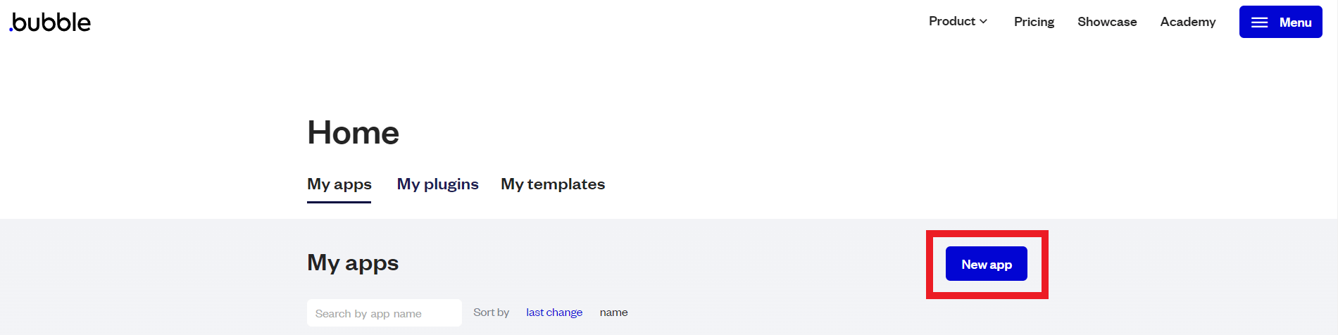 アプリの新規作成1