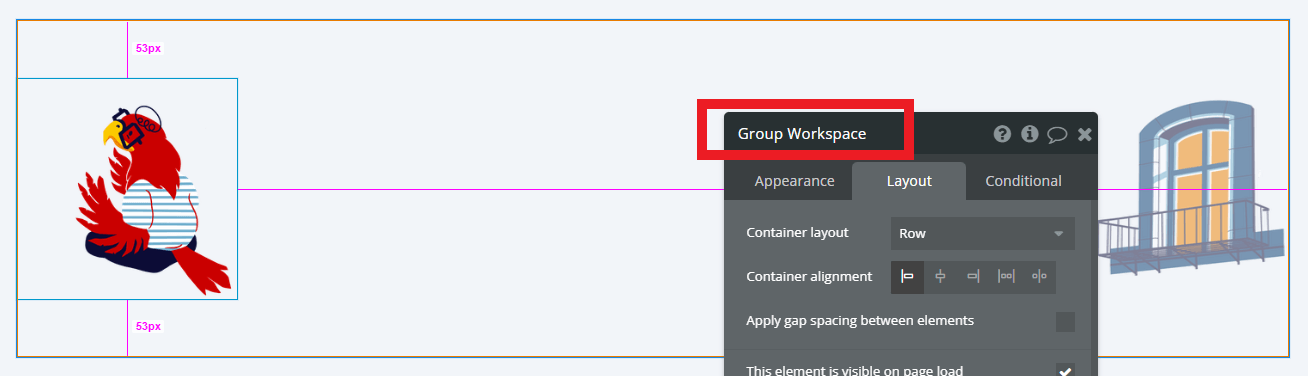 Group Workspaceを編集します