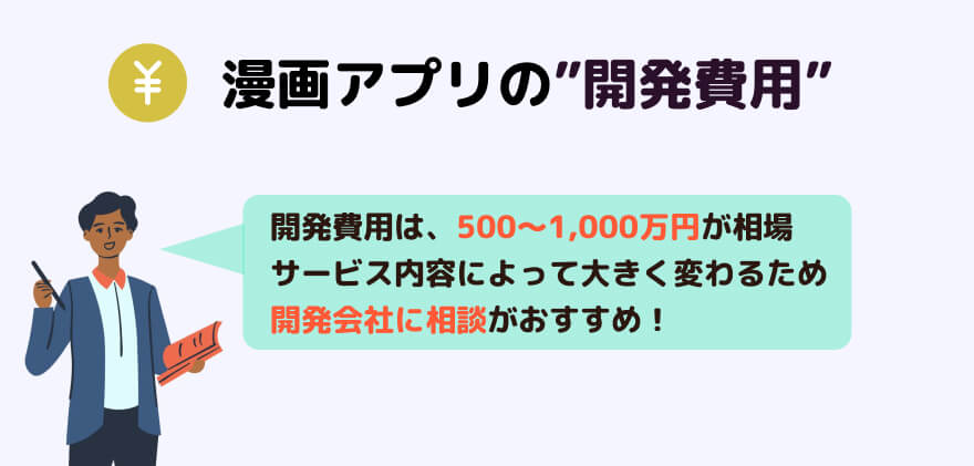 漫画アプリ　開発　費用