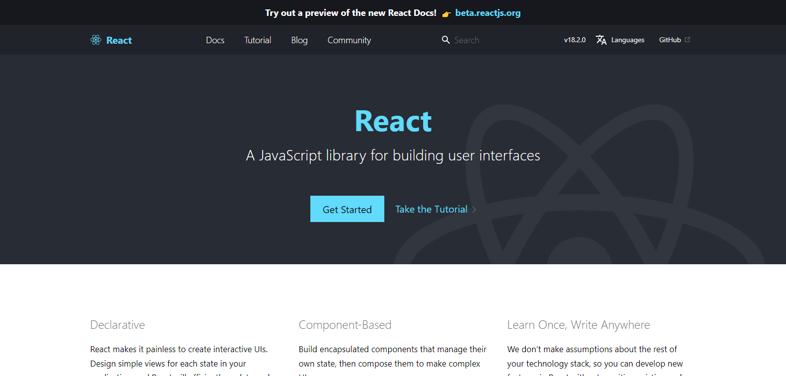 React