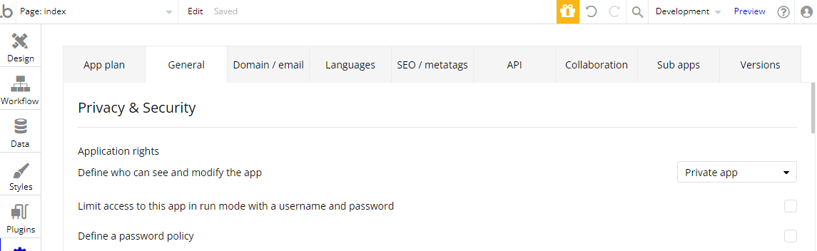 アプリのアクセス制限